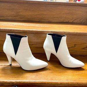 Celine White Leather Chelsea Boots size 8.5